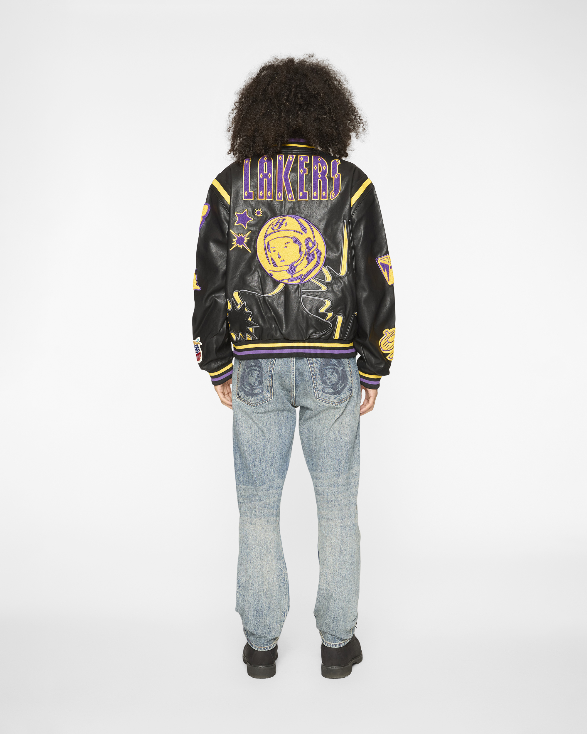 BBC X Jeff Hamilton Lakers Varsity Jacket - Image 4
