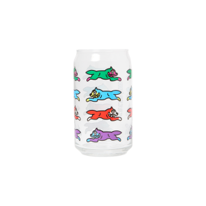 Running Dog Soda Can Glass