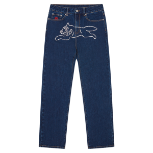 Crystal Running Dog Denim Pants
