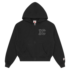 Womens Crystal Zip Through Hood